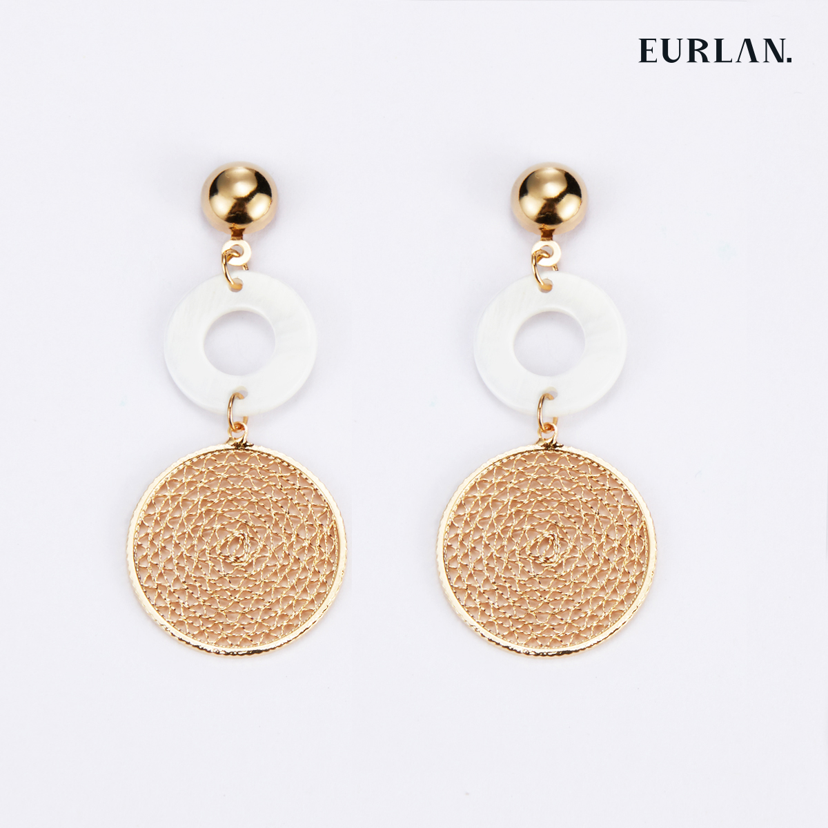 EURLAN.  J系列 贝壳圈 耳环