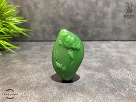【御珠宫坊·传藏系列】碧玉花鱼挂件