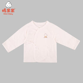 棉果果秋季纯棉内衣男女宝宝双层提花偏襟上衣M301111220421