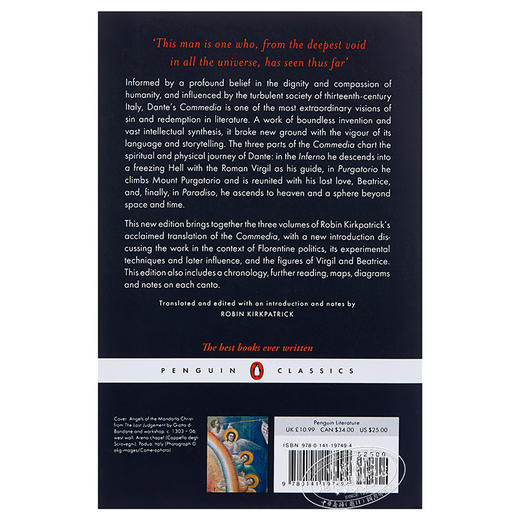 【中商原版】The Divine Comedy: Inferno, Purgatorio, Paradiso (Penguin Classics) 英文原版 但丁：神曲（地狱、炼狱和天堂） 商品图1