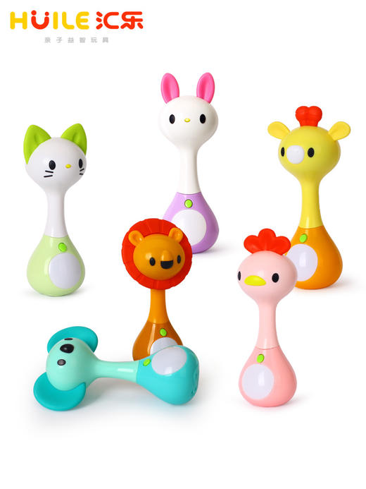 汇乐十二生肖动感音乐节奏棒新生婴幼儿摇铃玩具0-1岁宝宝6-12月 商品图5