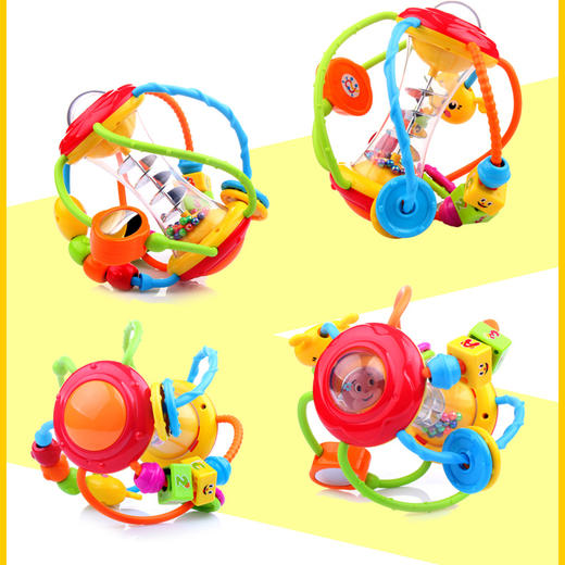 汇乐健身球宝宝益智婴幼儿摇铃手抓球3-6-12个月0-1岁儿童玩具 商品图3