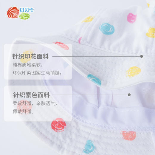 贝贝怡男女童夏季帽子宝宝可爱渔夫帽防晒遮阳帽帅气太阳帽鸭舌帽191P522
 商品图2