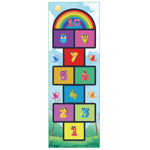 儿童跳房子卡通数字游戏布团建拓展道具感统训练器材 商品图4