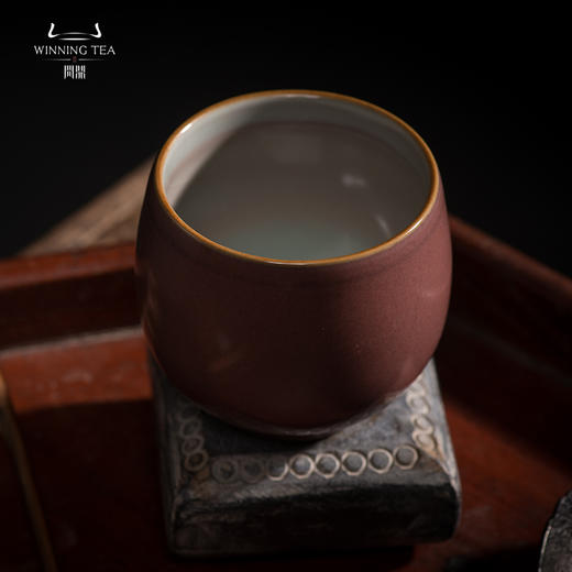 问鼎汝瓷鼎峰系列萼红金钟杯 商品图3