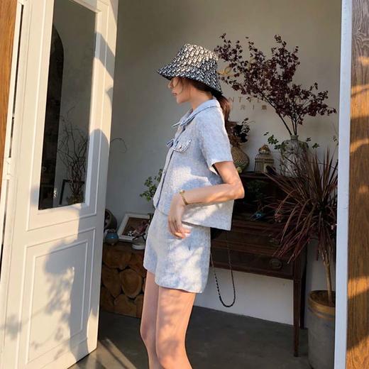 裁缝学苑 AG56小香风套装高腰a字短裙短裤短款上衣服装纸样切割图 商品图4