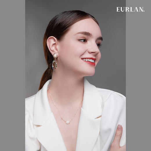 EURLAN.  X系列  玛瑙石项链 优雅白 商品图4