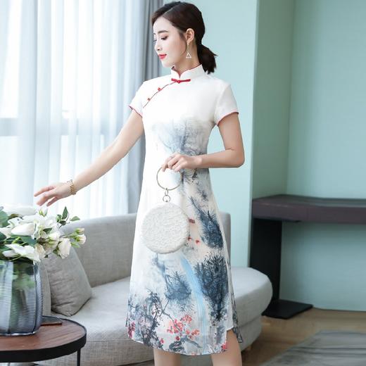 FF-XF5828新品老上海年轻款改良中国风优雅复古旗袍连衣裙 商品图2