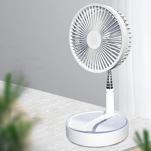 wildwood收纳式伸缩风扇 静音创新设计 四档风力可选 台面落地两用 USB充电模式 商品图0