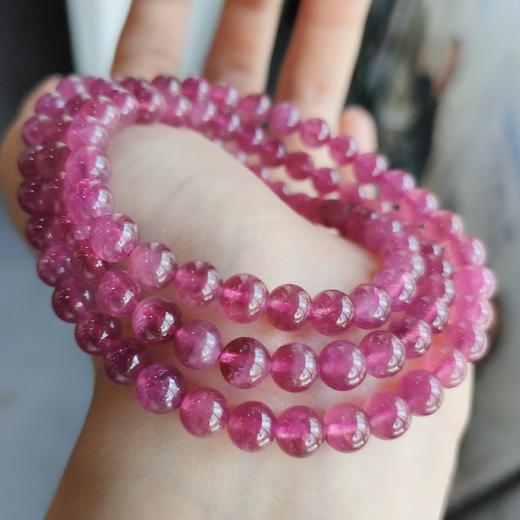 红碧玺3圈手串 商品图2