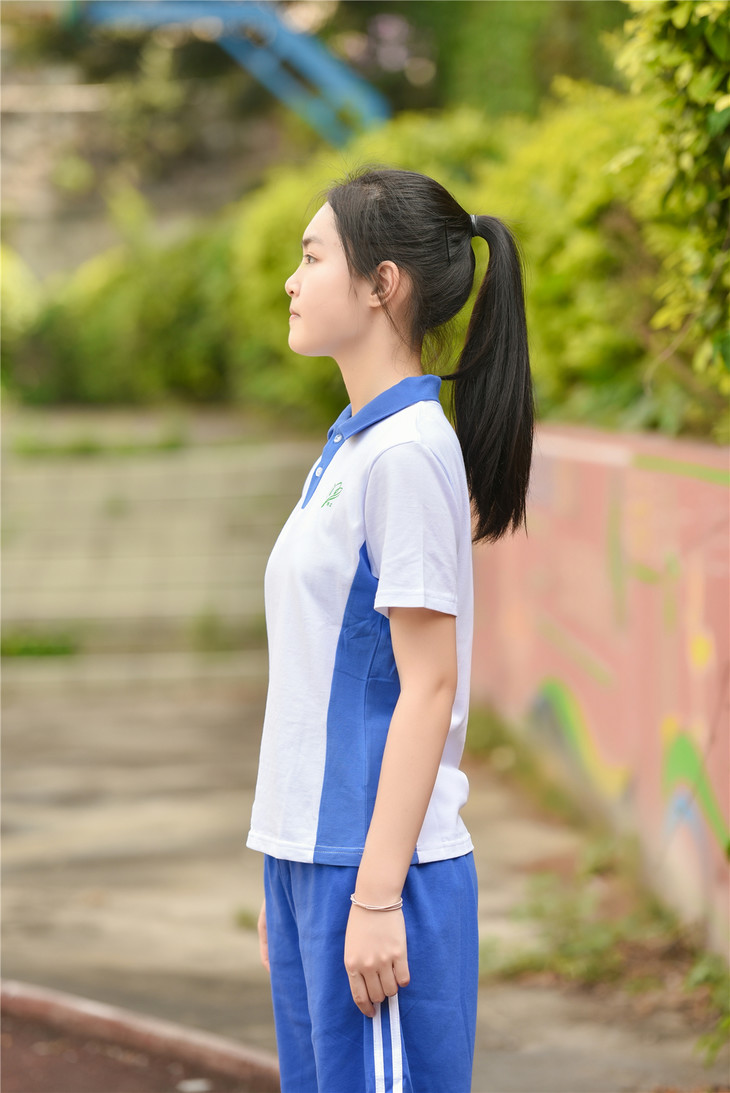 深圳校服中学女生款夏季运动短袖上衣单件