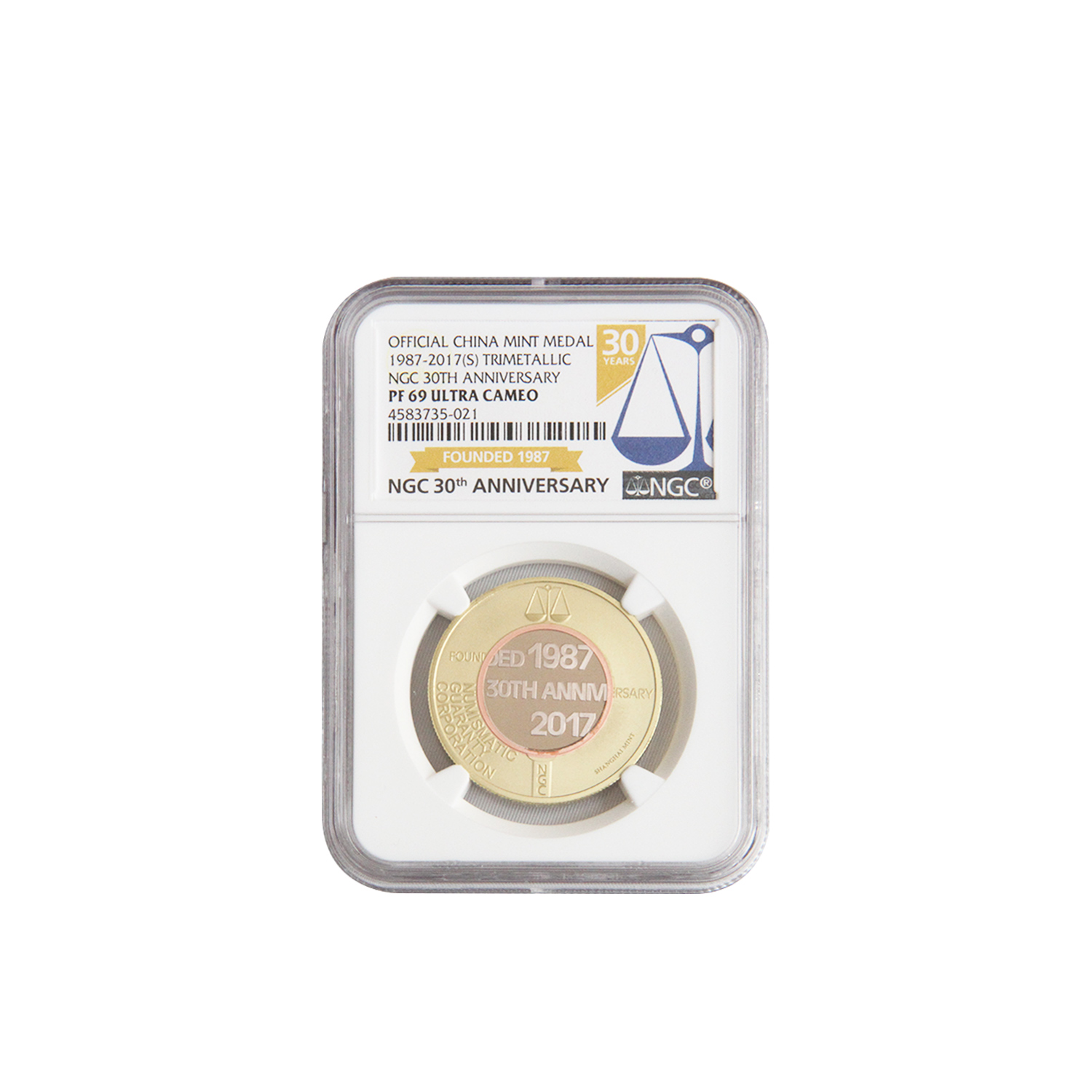 1987-2017年NGC成立30周年三金属纪念章