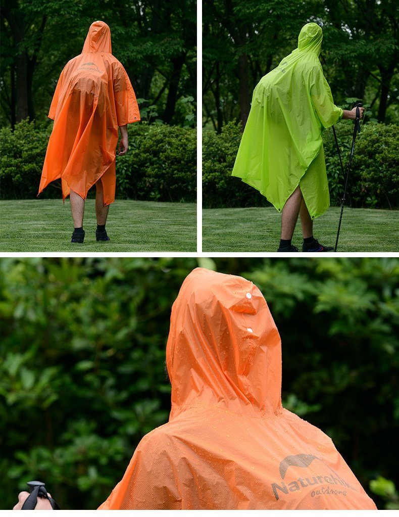 nh挪客户外雨披登山徒步雨衣全身三合幕骑行旅游便携背包防雨nh17d002