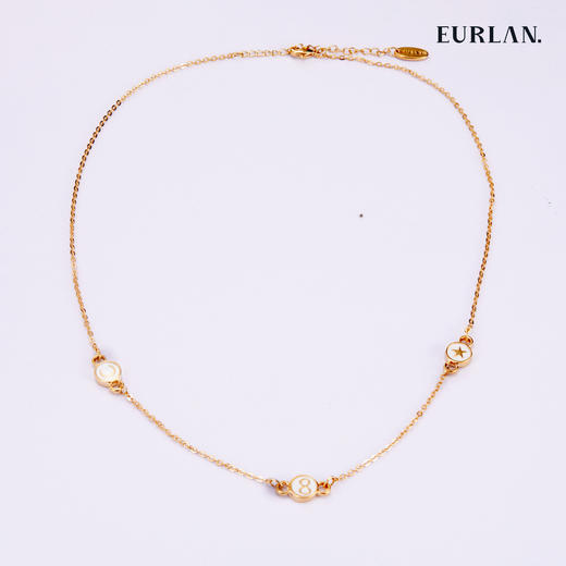 EURLAN.  X系列  幸运字母数字项链 商品图0