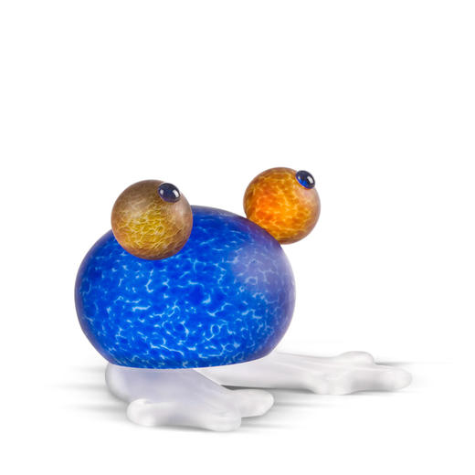 borowski玻璃艺术装饰品摆件蓝色可爱小青蛙创意摆件家居礼物定制工艺