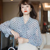 ZYFS-B1212蝴蝶结雪纺衫波点长袖衬衣 商品缩略图0