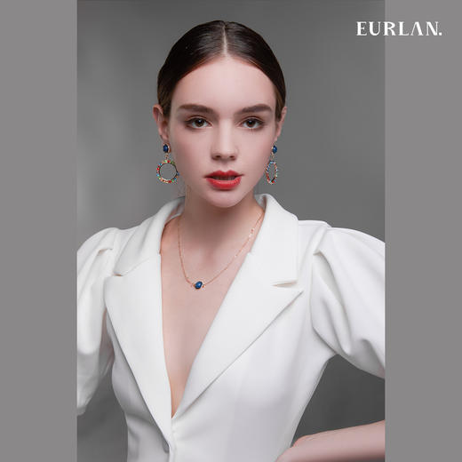 EURLAN.  X系列  玛瑙石项链 经典蓝 商品图5
