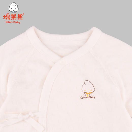 棉果果秋季纯棉内衣男女宝宝双层提花偏襟上衣M301111220421 商品图2