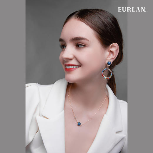 EURLAN.  X系列  玛瑙石项链 经典蓝 商品图3