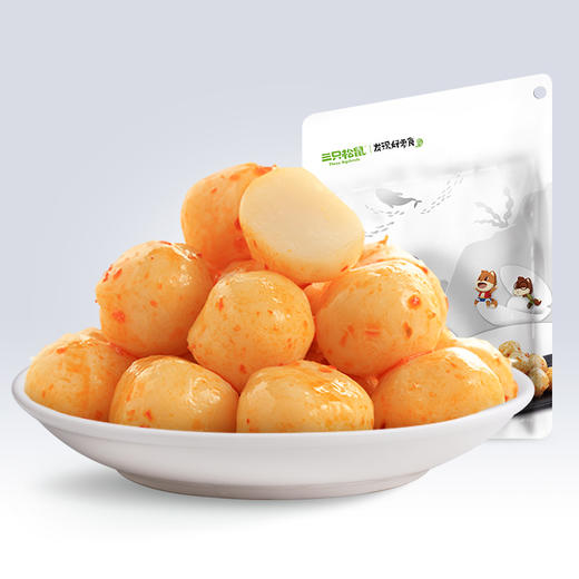 三只松鼠淘气鱼蛋蛋/香辣味鱼丸/120g 商品图2