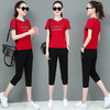 WH-夏季新款时尚休闲七分裤运动服套装 商品缩略图3