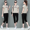 WH-夏季新款时尚休闲七分裤运动服套装 商品缩略图4