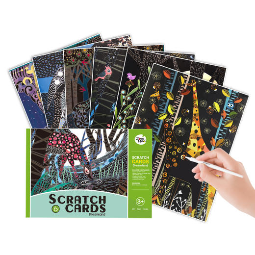 joanmiro美乐儿童刮画纸炫彩刮刮画夜景a4手工制作diy沙画刮蜡画纸笔书本 商品图2