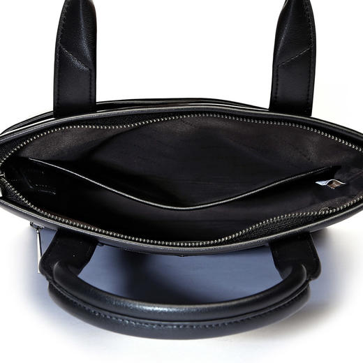 七匹狼 单肩包手提包男包商务斜挎包头层牛皮皮包 日版版时尚百搭公文包竖款背包男 1A3164012-01黑色 商品图4