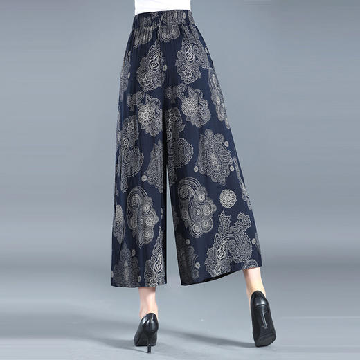 MQ-1703-M05夏装新款薄款宽松松紧大码时尚阔腿裤YY 商品图1