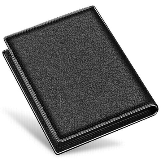 七匹狼 钱包男士短款钱夹头层牛皮时尚男式竖款皮夹多功能卡包驾驶证件套3A1313222-01黑色 商品图4