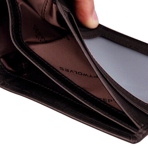 七匹狼 男士短款钱包 商务系列男士横款时尚钱夹男式卡包两折皮夹 3A0854141-02 咖色 商品图4