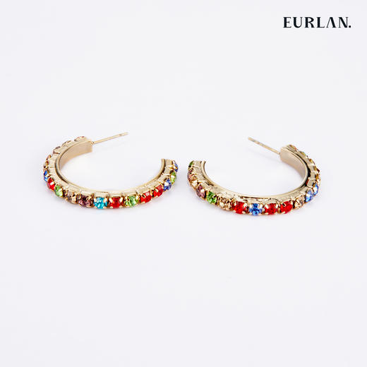 EURLAN.  B系列 彩钻耳环 商品图1