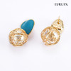 EURLAN.  D系列 幸运球耳环 蓝色 商品缩略图1