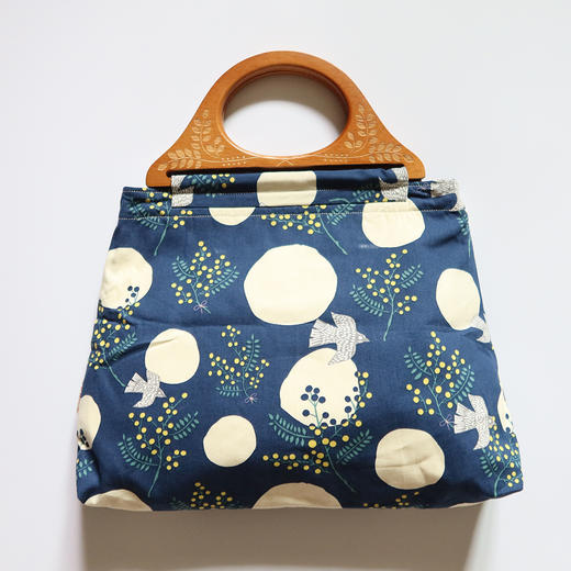 HUGOJIRO木柄手提包插画波点飞鸟 商品图3