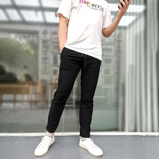 【高弹不闷汗 舒爽透气】宾卡加BIKAGA男士冰丝空调裤  黑色经典平角款 商品图9