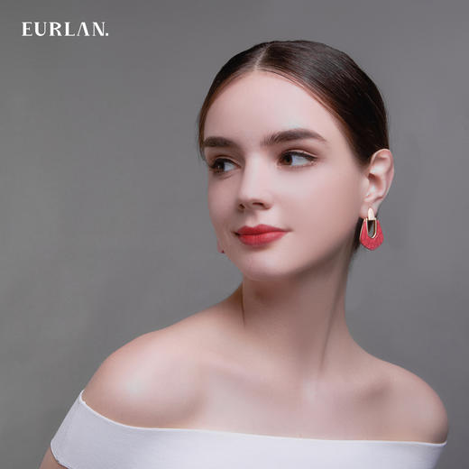 EURLAN.  C系列 中国红耳环 商品图3