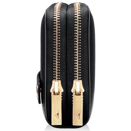 七匹狼 男士手包大容量双拉链手拿包头层牛皮多功能手抓包 1A2154083-01/02黑色小号/咖色小号 商品图2