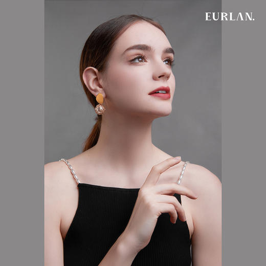 EURLAN.  D系列 幸运球耳环 黄色 商品图3