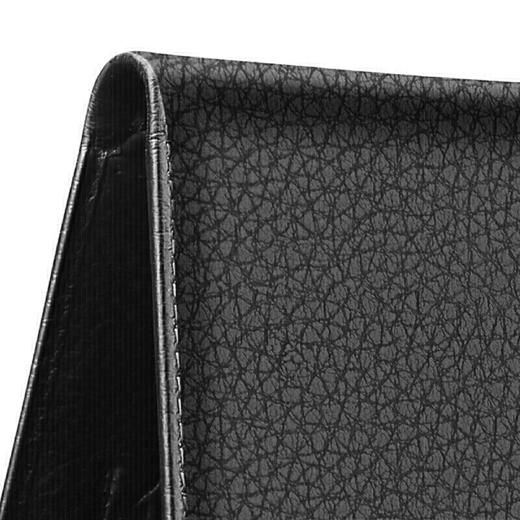 七匹狼 钱包男士短款钱夹头层牛皮时尚男式竖款皮夹多功能卡包驾驶证件套3A1313222-01黑色 商品图5