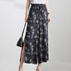 丁摩 休闲真丝乔其纱阔腿裤女高腰垂感轻薄印花桑蚕丝九分裤20-179DS399 商品缩略图1