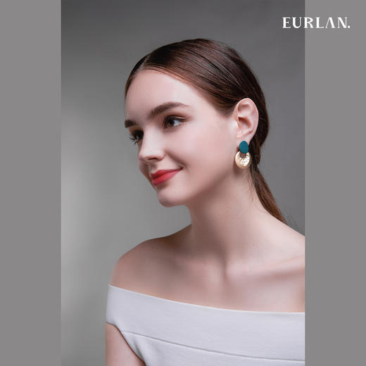 EURLAN.  C系列 神秘绿 色彩耳环 商品图2