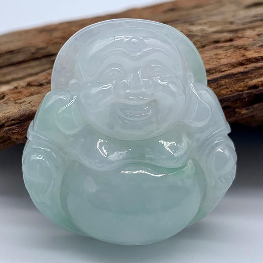 派瑞翡翠 翡翠佛 糯种 淡绿色 商品图3