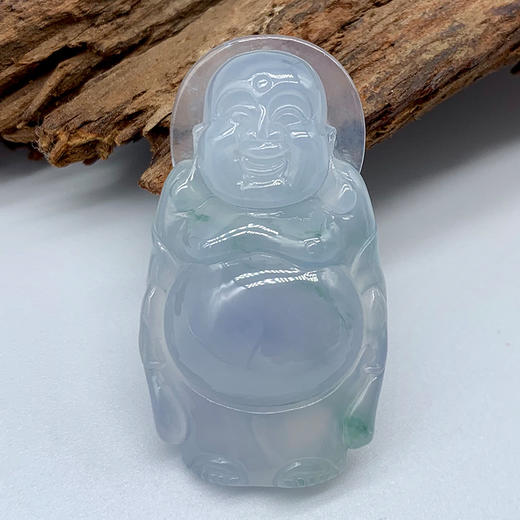 派瑞翡翠 翡翠站佛 糯冰种 飘花 商品图0