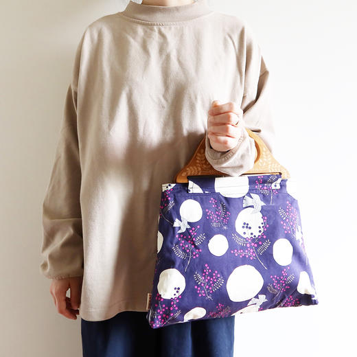 HUGOJIRO木柄手提包插画波点飞鸟 商品图1