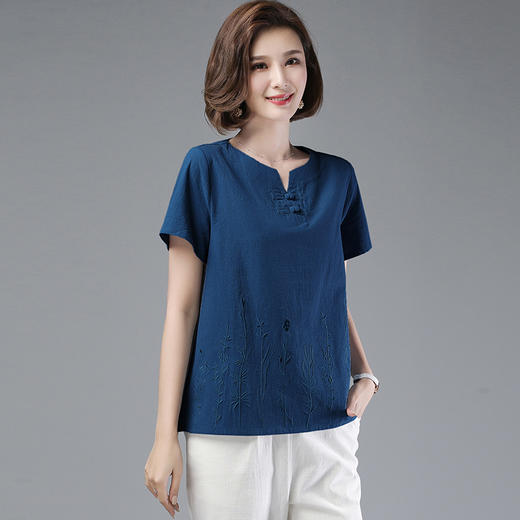 MQ-1816-X01夏装新款大码宽松纯棉短袖t恤YY 商品图1