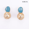 EURLAN.  D系列 幸运球耳环 蓝色 商品缩略图0