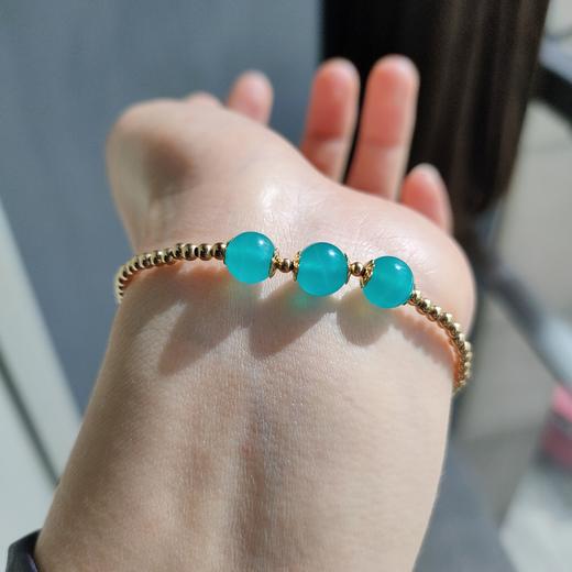 天河石K金珠时尚手链(9K金珠) 商品图1