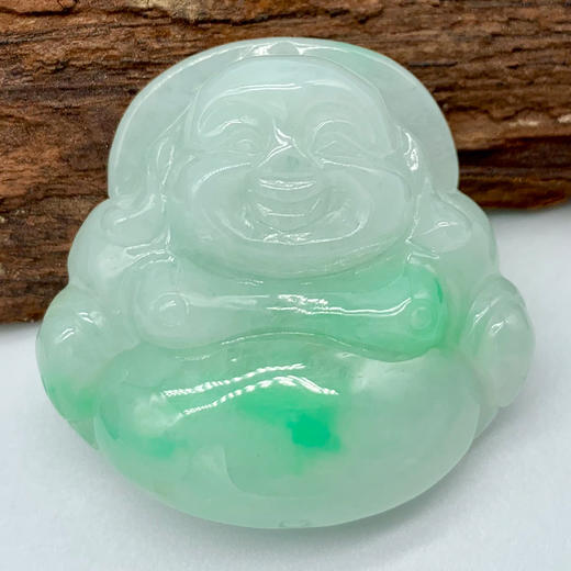 派瑞翡翠 翡翠佛 糯种 绿色 商品图0