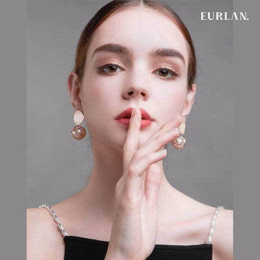 EURLAN.  D系列 幸运球耳环 金色 商品图2