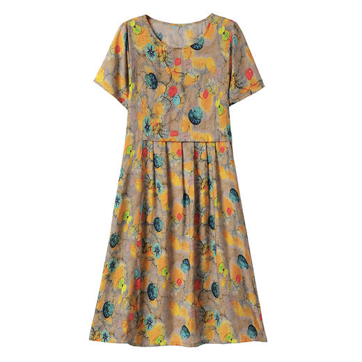 MQ-1392-911夏装新款洋气短袖气质过膝连衣裙YY 商品图4